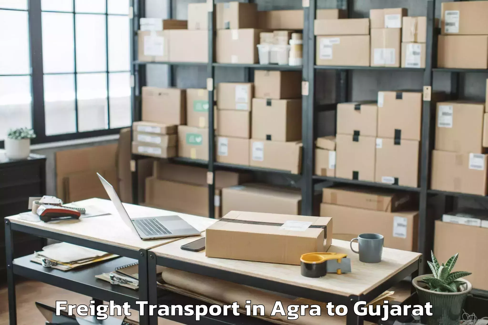 Easy Agra to Khambha Freight Transport Booking